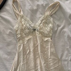 Lioness Cream Lace Slip Dress